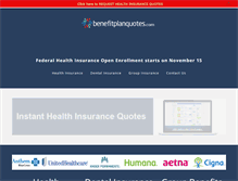 Tablet Screenshot of benefitplanquotes.com